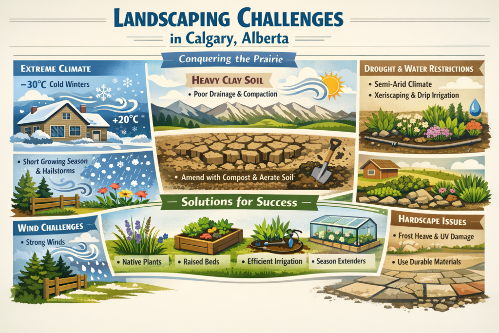 image 4 for article outlining challenges landscaping in Calgary, Alberta.